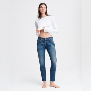 rag & bone Dre Low Rise Slim Boyfriend Blue Jeans, Size 26
